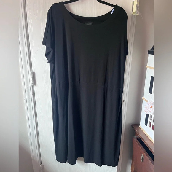 J. Jill Dresses & Skirts - J Jill 2x women’s black dress shirt sleeve knit casual wearever collection